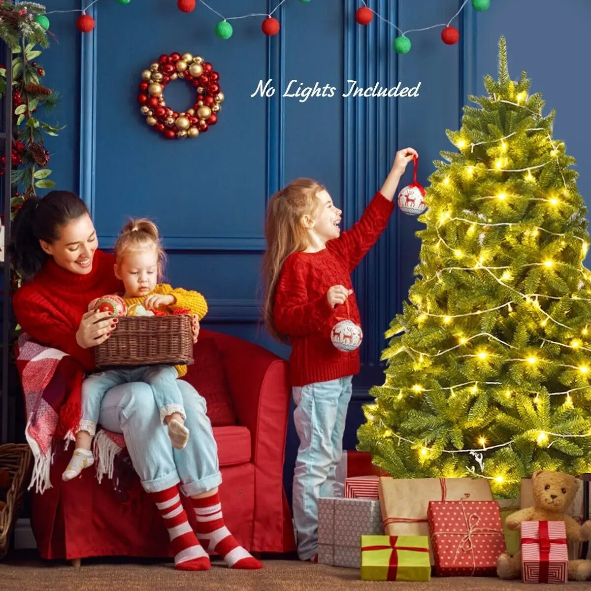 6ft Green Christmas Tree with Metal Stand