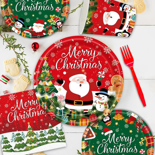 Christmas Party Disposable Plates