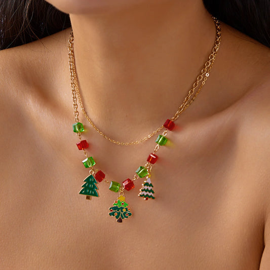 Delicate Colorful Bells Crystal Choker