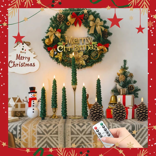 Flameless Christmas Tree Candles with Remote Control