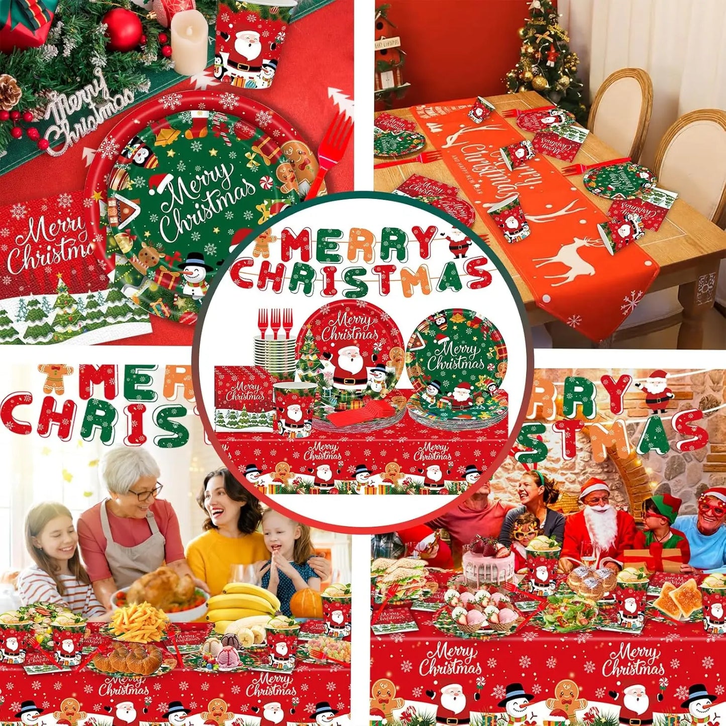 Christmas Party Disposable Plates