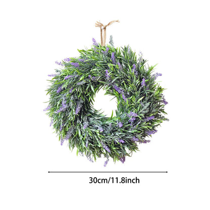 Artificial Purple Lavender Hanging Wreath