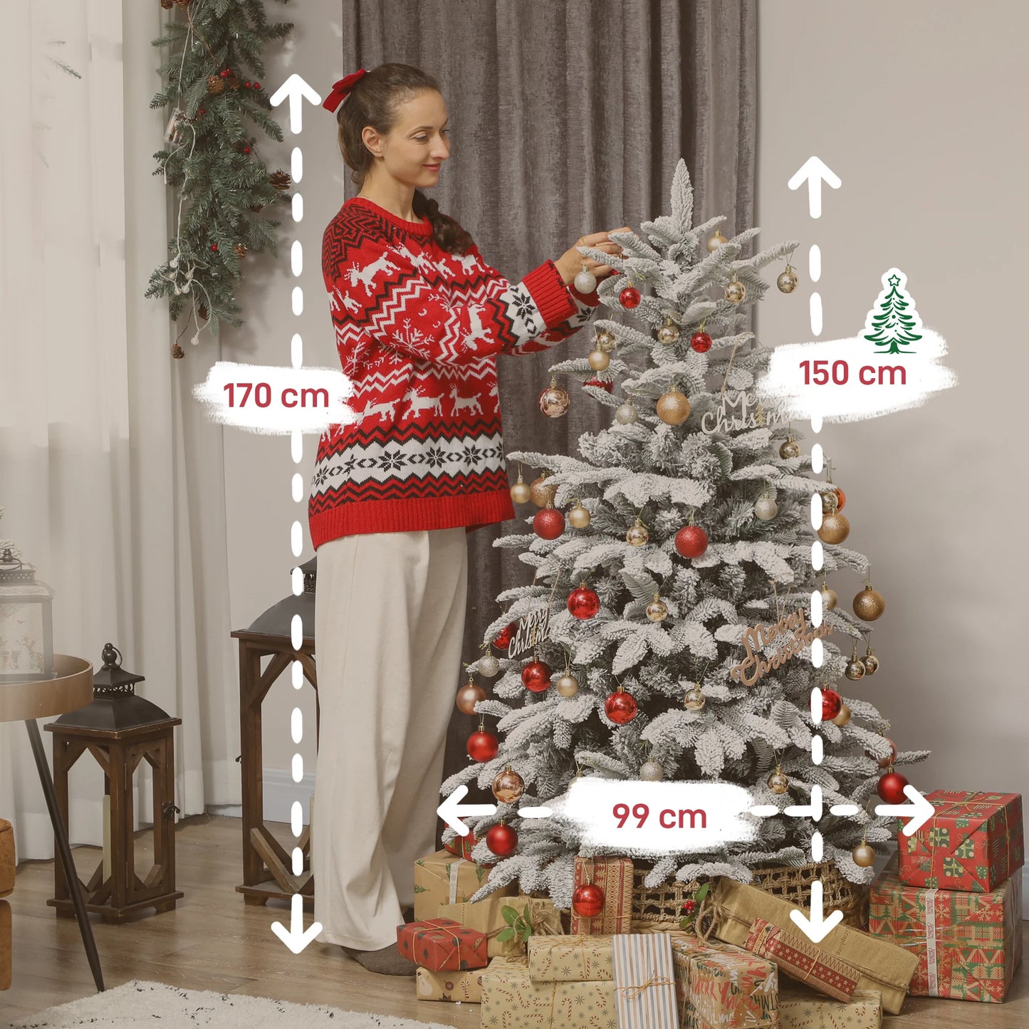Frosty Design Christmas Tree - 5ft - 717 Branches