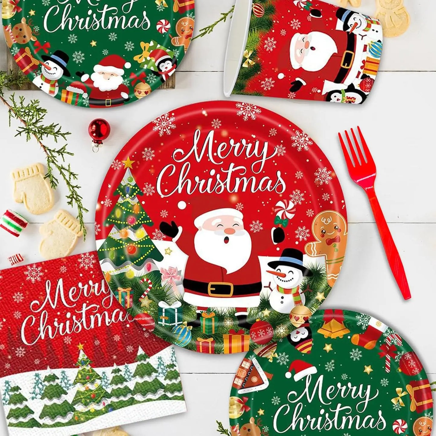 Christmas Party Disposable Plates