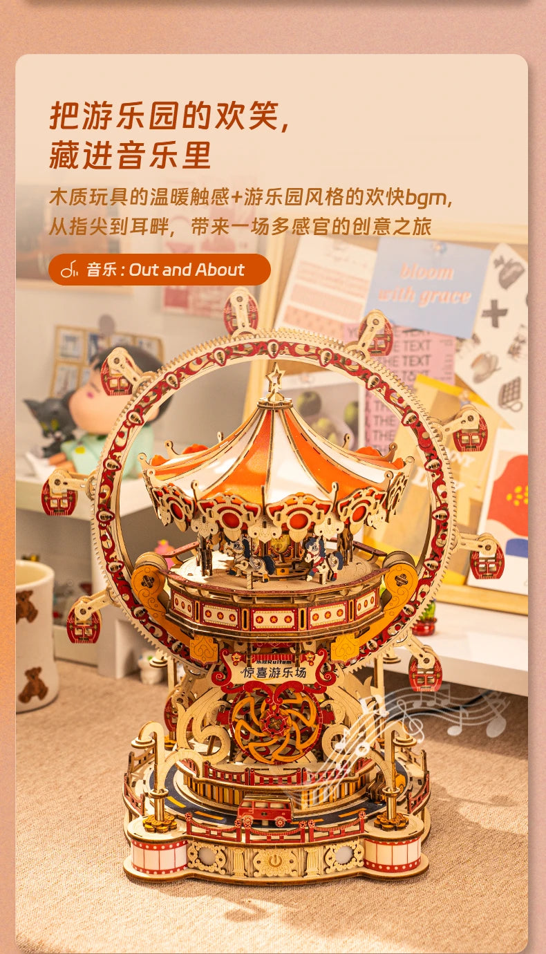 DIY 3D Wooden Puzzle Playground Miniature Model Kits