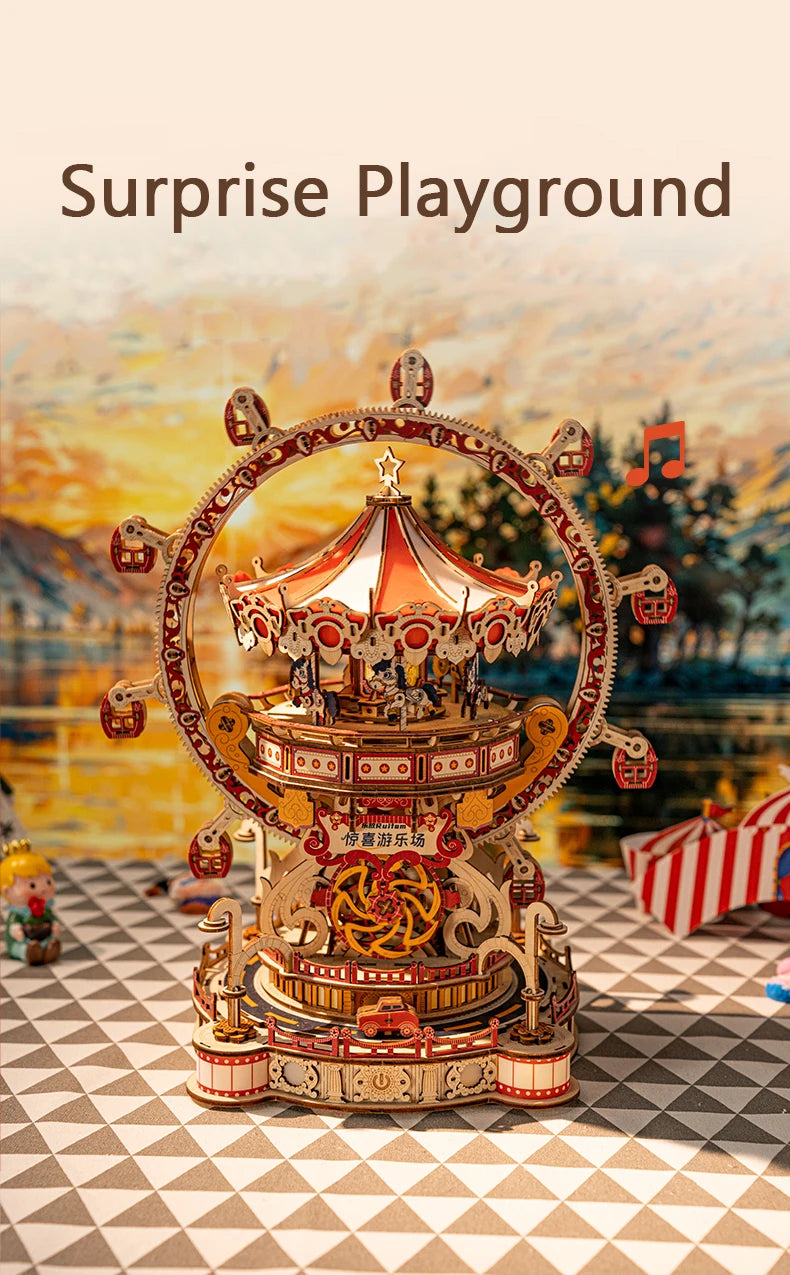 DIY 3D Wooden Puzzle Playground Miniature Model Kits