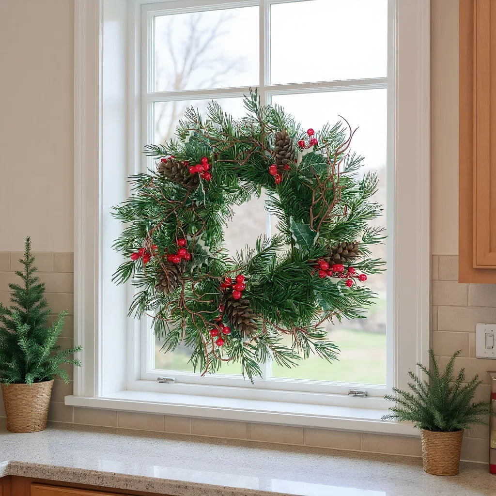 Red Berry Christmas Wreaths