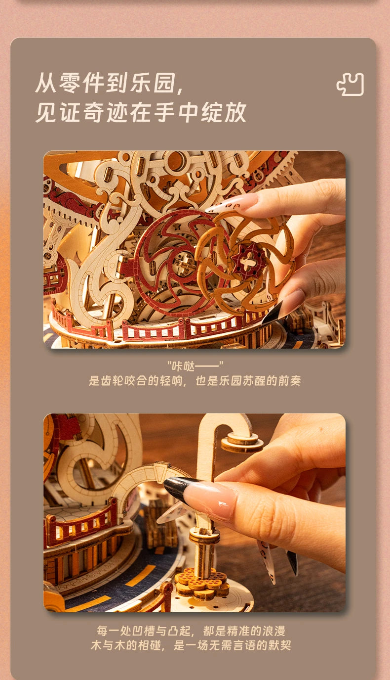 DIY 3D Wooden Puzzle Playground Miniature Model Kits