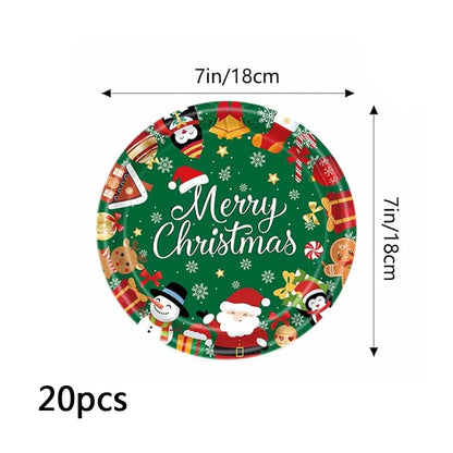 Christmas Party Disposable Plates