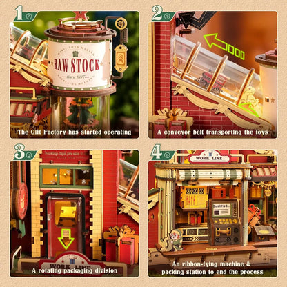 Christmas Dream Gift Factory 3D Wooden Puzzles with Music