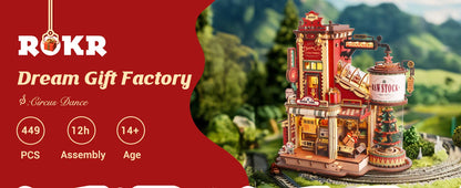 Christmas Dream Gift Factory 3D Wooden Puzzles with Music