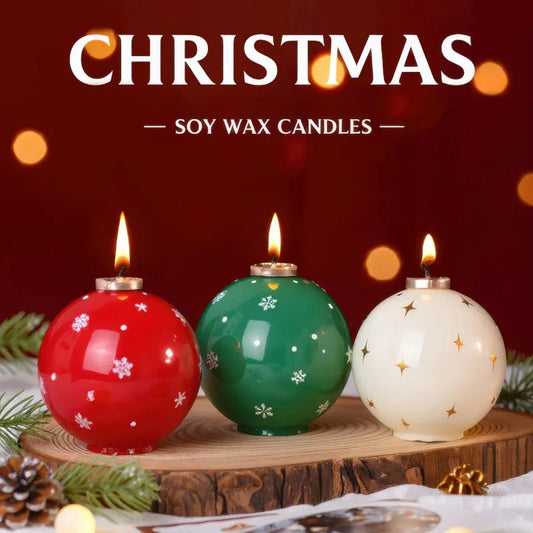 Christmas Snowball Aromatherapy Candle