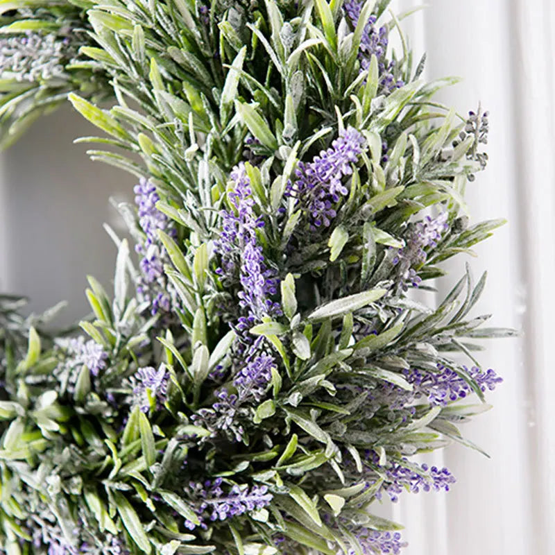 Artificial Purple Lavender Hanging Wreath