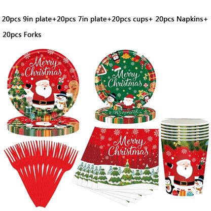 Christmas Party Disposable Plates
