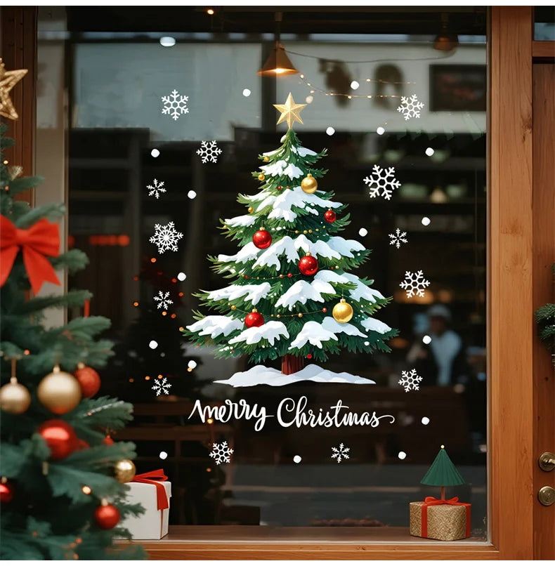 1Pc 45*60cm Christmas Window Stickers
