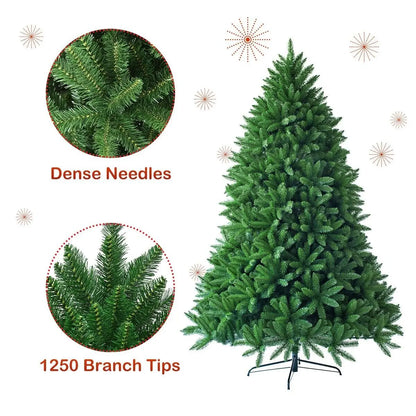 6ft Green Christmas Tree with Metal Stand