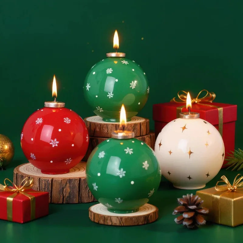 Christmas Snowball Aromatherapy Candle