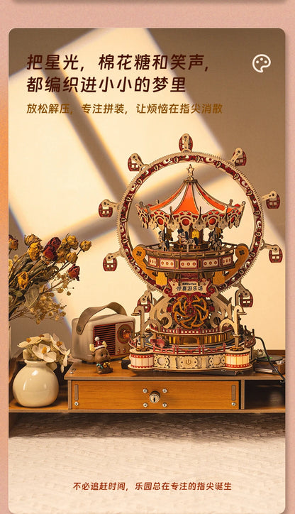 DIY 3D Wooden Puzzle Playground Miniature Model Kits