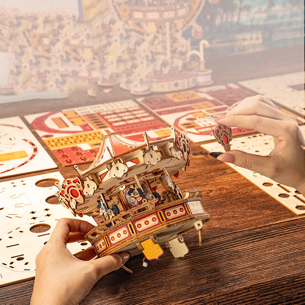 DIY 3D Wooden Puzzle Playground Miniature Model Kits