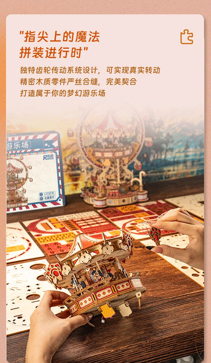 DIY 3D Wooden Puzzle Playground Miniature Model Kits