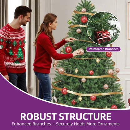 6ft Christmas Tree with 880 ends - Foldable - Metal Stand