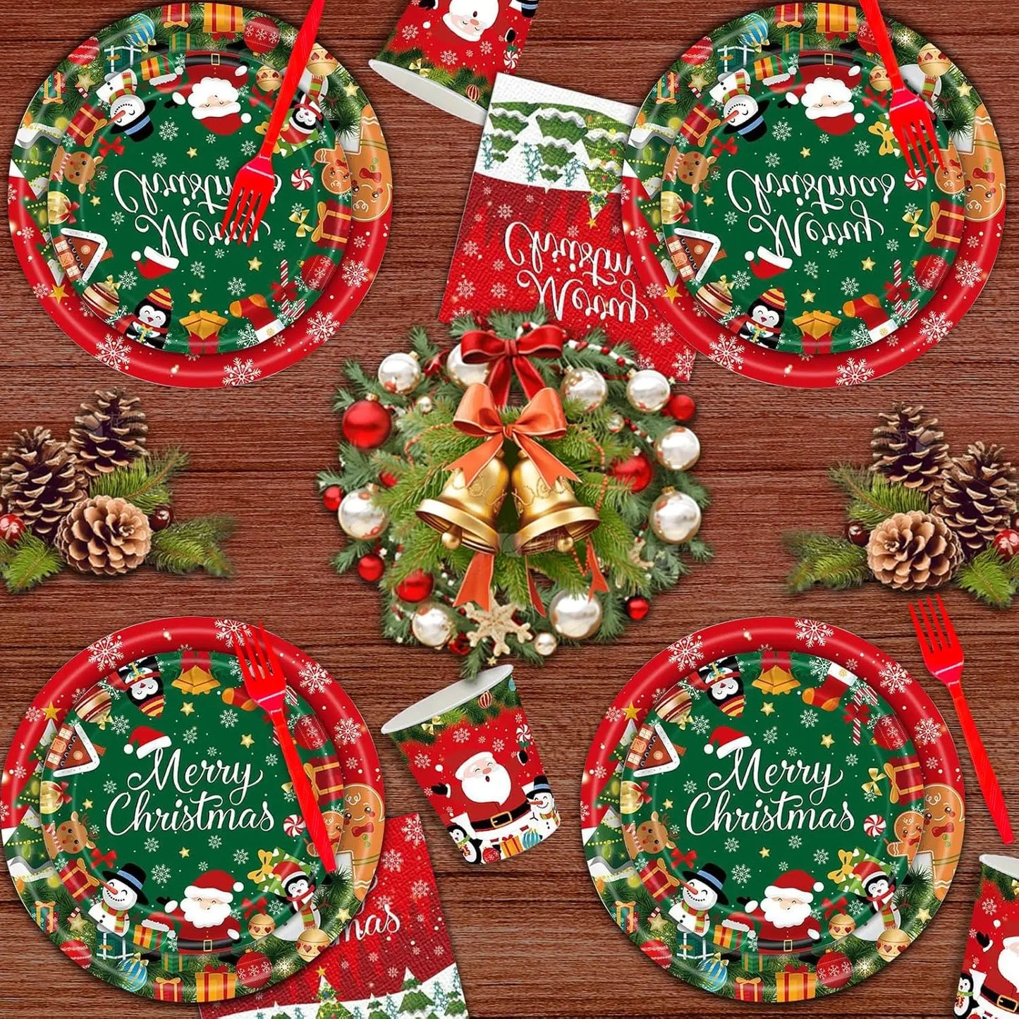 Christmas Party Disposable Plates