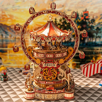 DIY 3D Wooden Puzzle Playground Miniature Model Kits