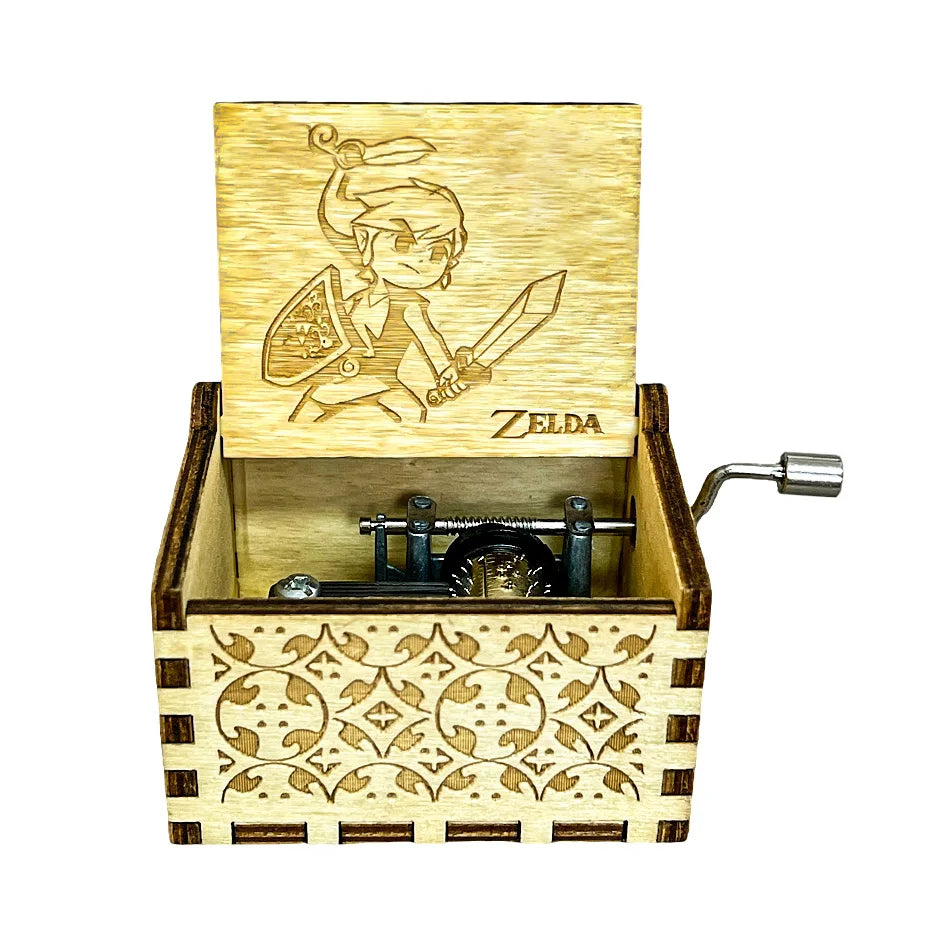 Merry Christmas Wooden Antique Hand Cranked Classic Music Box